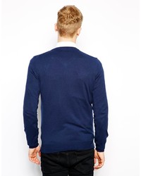 Мужской темно-синий свитер с v-образным вырезом от Lyle & Scott