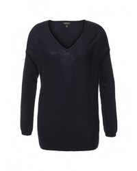Женский темно-синий свитер с v-образным вырезом от Topshop