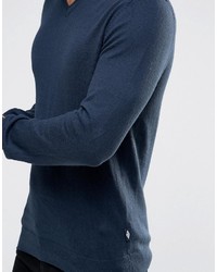 Мужской темно-синий свитер с v-образным вырезом от Esprit