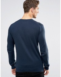 Мужской темно-синий свитер с v-образным вырезом от Esprit
