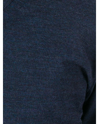Мужской темно-синий свитер с v-образным вырезом от Lanvin
