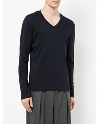 Мужской темно-синий свитер с v-образным вырезом от Attachment