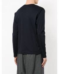 Мужской темно-синий свитер с v-образным вырезом от Attachment