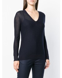 Женский темно-синий свитер с v-образным вырезом от Joseph