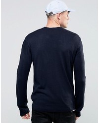 Мужской темно-синий свитер с v-образным вырезом от French Connection