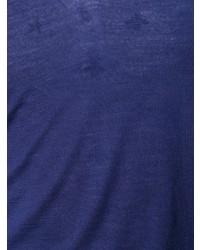 Мужской темно-синий свитер с v-образным вырезом от Prada