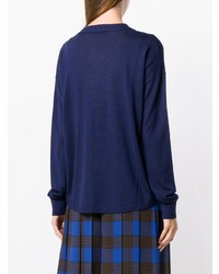 Женский темно-синий свитер с v-образным вырезом от Aspesi