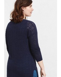 Женский темно-синий свитер с v-образным вырезом от Violeta BY MANGO