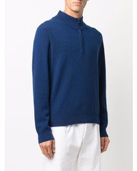 Мужской темно-синий свитер с воротником на молнии от MACKINTOSH