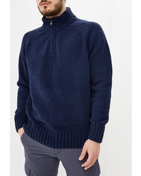 Мужской темно-синий свитер с воротником на молнии от Kensington Eastside