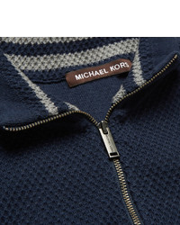 Мужской темно-синий свитер с воротником на молнии от Michael Kors