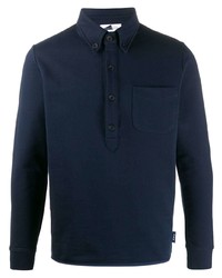 Мужской темно-синий свитер с воротником поло от Anglozine