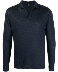 Мужской темно-синий свитер с воротником поло от Barba