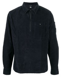 Мужской темно-синий свитер с воротником поло от C.P. Company