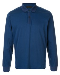Мужской темно-синий свитер с воротником поло от D'urban