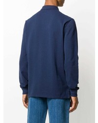 Мужской темно-синий свитер с воротником поло от Polo Ralph Lauren