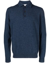 Мужской темно-синий свитер с воротником поло от Paul Smith