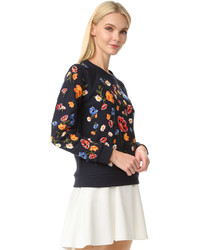 Женский темно-синий свитер с вышивкой от Whistles