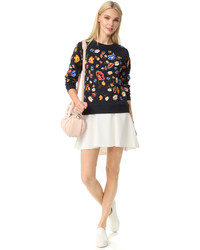 Женский темно-синий свитер с вышивкой от Whistles