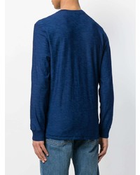 Темно-синий свитер с горловиной на пуговицах от Levi's