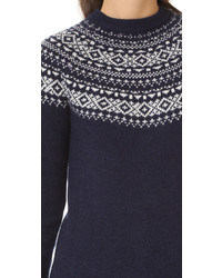 Женский темно-синий свитер с жаккардовым узором от Penfield