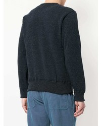 Мужской темно-синий свитер с круглым вырезом с принтом от Hysteric Glamour