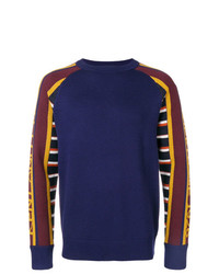 Мужской темно-синий свитер с круглым вырезом с принтом от Kent & Curwen