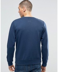 Мужской темно-синий свитер с круглым вырезом с принтом от Element