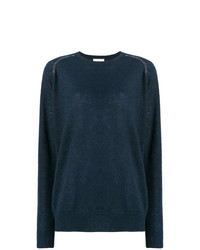 Женский темно-синий свитер с круглым вырезом от 6397