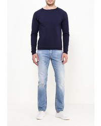 Мужской темно-синий свитер с круглым вырезом от Aarhon