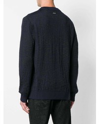 Мужской темно-синий свитер с круглым вырезом от Just Cavalli