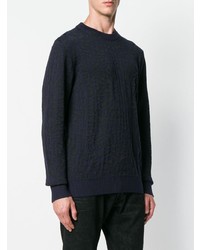 Мужской темно-синий свитер с круглым вырезом от Just Cavalli