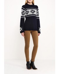 Женский темно-синий свитер с круглым вырезом от adL