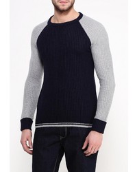 Мужской темно-синий свитер с круглым вырезом от Alcott