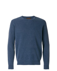Мужской темно-синий свитер с круглым вырезом от Altea