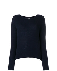 Женский темно-синий свитер с круглым вырезом от Alysi