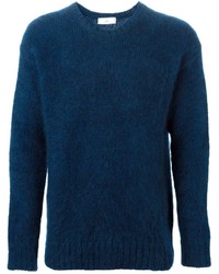 Мужской темно-синий свитер с круглым вырезом от Ami