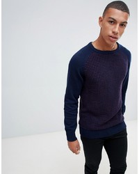 Мужской темно-синий свитер с круглым вырезом от Another Influence