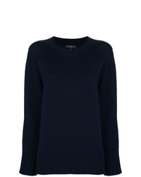 Женский темно-синий свитер с круглым вырезом от Antonelli