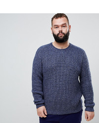 Мужской темно-синий свитер с круглым вырезом от ASOS DESIGN