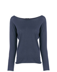 Женский темно-синий свитер с круглым вырезом от Aspesi