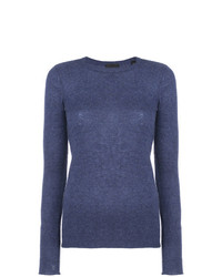 Женский темно-синий свитер с круглым вырезом от ATM Anthony Thomas Melillo
