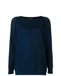 Женский темно-синий свитер с круглым вырезом от Avant Toi