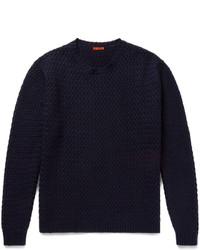 Мужской темно-синий свитер с круглым вырезом от Barena