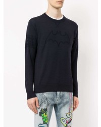 Мужской темно-синий свитер с круглым вырезом от Iceberg