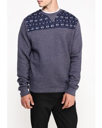 Мужской темно-синий свитер с круглым вырезом от Bellfield