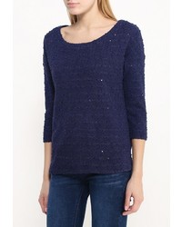 Женский темно-синий свитер с круглым вырезом от Bestia