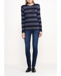 Женский темно-синий свитер с круглым вырезом от Bestia