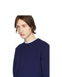 Мужской темно-синий свитер с круглым вырезом от Norse Projects