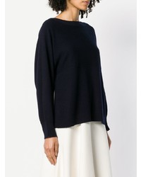 Женский темно-синий свитер с круглым вырезом от Vince